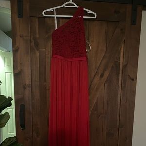 One shoulder bridesmaid dress